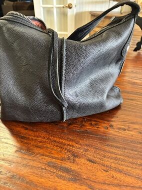 LUcky Brand Black Pebbled Leather Shoulder Bag